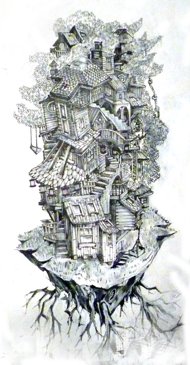 Floating City Drawing